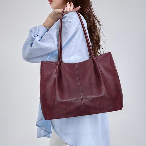 Large Tote Bag for Women Work Vegan Leather 16L Ladies Handbags Womens Big Purses Shoulder for Travel in Kuwait