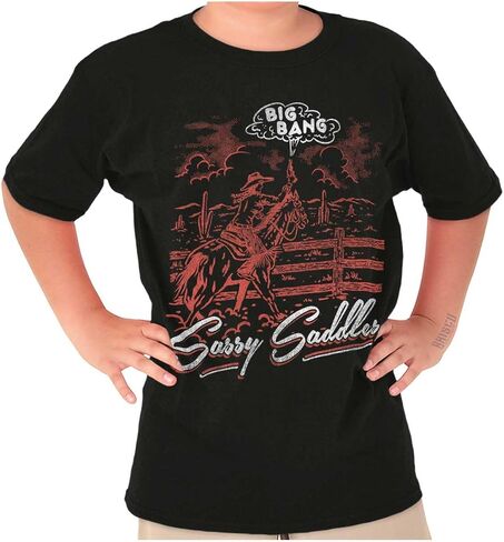 Vintage Western Cowgirl Sassy Saddles Crewneck T Shirts Boy Girl in Saudi Arabia