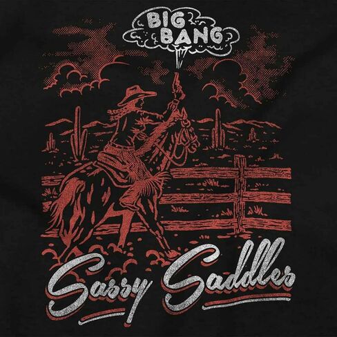 Vintage Western Cowgirl Sassy Saddles Crewneck T Shirts Boy Girl in Saudi Arabia