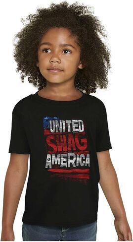 Cool United Swag America USA Flag Crewneck T Shirts Boy Girl in Saudi Arabia