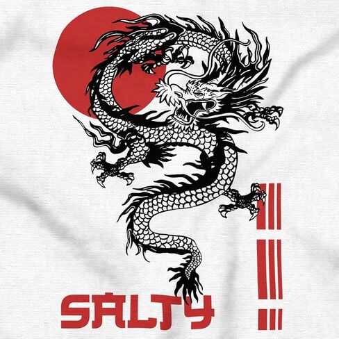 Urban Streetwear Chinese Dragon Salty Crewneck T Shirts Boy Girl in Saudi Arabia