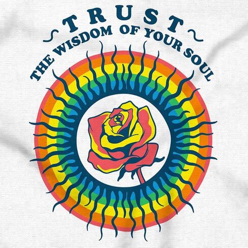 Brisco Brands Hippie Trust The Wisdom of Your Soul Crewneck T Shirts Boy Girl in Saudi Arabia