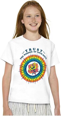 Brisco Brands Hippie Trust The Wisdom of Your Soul Crewneck T Shirts Boy Girl in Saudi Arabia