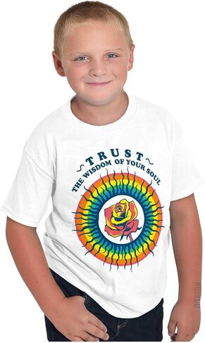 Brisco Brands Hippie Trust The Wisdom of Your Soul Crewneck T Shirts Boy Girl in Saudi Arabia