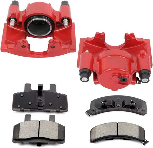 SCITOO Rear Brake Kit [4] Brake Pads [2] Brake Rotors [2] Brake Disc Calipers w/Bracket Compatible With 2000-2005 for Ford for Excursion in Saudi Arabia