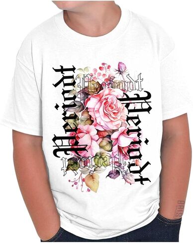 Brisco Brands Urban Streetwear Periodt Flowers Crewneck T Shirts Boy Girl in Saudi Arabia