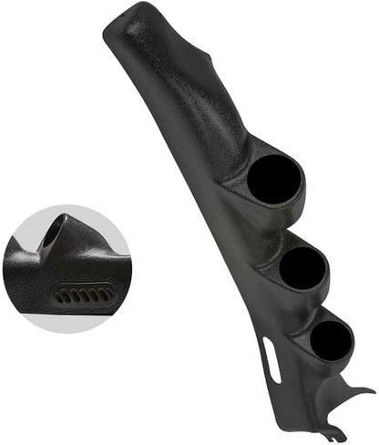 Glowshift Black Triple Gauge Gauge Pod متوافق مع شيفروليه تشيفي كورفيت 1997-2004-ABS Plastic-Mounts (3) 2-1/16 " in Kuwait
