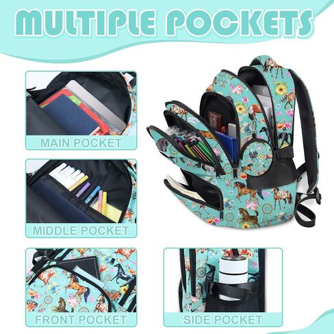 Kids Backpack with Lunch Box, Backpack for Girls with Pencil Case and Coin Purse, School Bookbag for Student in Saudi Arabia