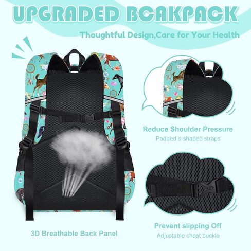 Kids Backpack with Lunch Box, Backpack for Girls with Pencil Case and Coin Purse, School Bookbag for Student in Saudi Arabia