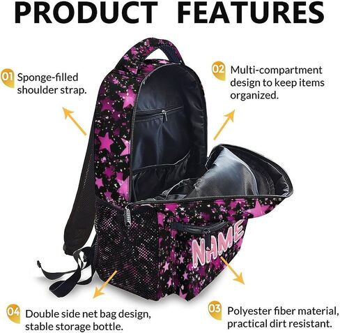 Kids Backpack, Custom Cute Unicorn Bookbag for Girls 6-8, Initial Gift for Birthday, 17 Inch Leisure Monogram Backpack for School Preschool Elementary Kindergarten in Kuwait