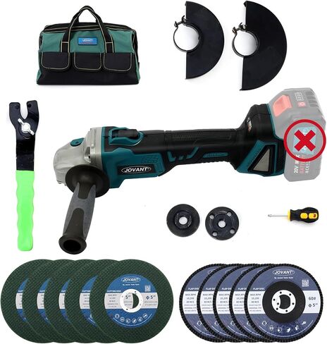 Grinder Tool 5" Cordless Power Grinder Power Angle Grinders with 20V Battery and Charger Brushless Motor for Metal Cutting/Polishing/Sharpening/Removing Rust in Kuwait