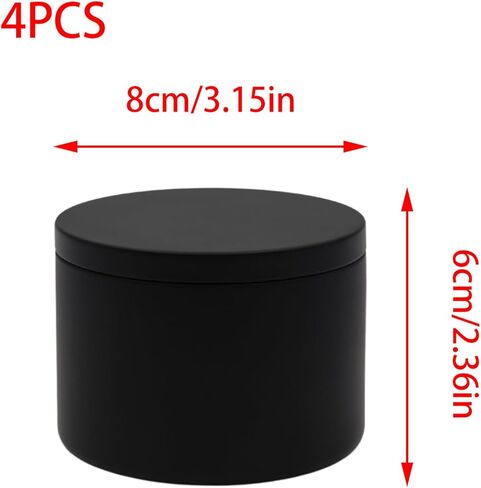 JAKOUE 4 pcs Candle Tins,8oz Metal Tins,Candle Containers for Candle Making,Arts Crafts,Storage Container,Storing Spices,80mm*60mm/3.15"*2.36" in Kuwait