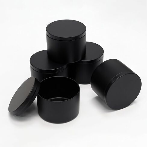 JAKOUE 4 pcs Candle Tins,8oz Metal Tins,Candle Containers for Candle Making,Arts Crafts,Storage Container,Storing Spices,80mm*60mm/3.15"*2.36" in Kuwait