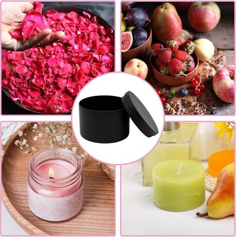 JAKOUE 4 pcs Candle Tins,8oz Metal Tins,Candle Containers for Candle Making,Arts Crafts,Storage Container,Storing Spices,80mm*60mm/3.15"*2.36" in Kuwait