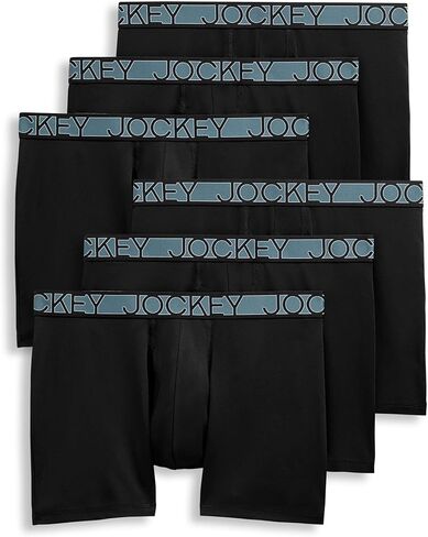 Jockey Men's Underwear Active Microfiber 5" Boxer Brief - 6 Pack in Saudi Arabia
