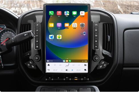 ستيريو سيارة بشاشة عمودية Android 13 لسيارة شيفروليه سيلفرادو جي إم سي سييرا 2013-2019 وحدة رأس بديلة لترقية الراديو Android auto Bluetooth carplay GPS Navigation (OEM شاشة 8 بوصة) in Kuwait