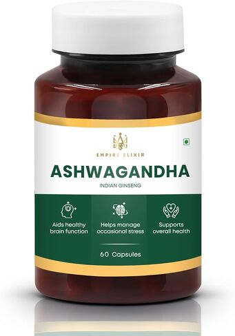 Ashwagandha Capsules 450mg | 60 Count | Herbal Supplement for Men and Women | Non-GMO | Adaptogen | Energy and Wellness Support in Saudi Arabia