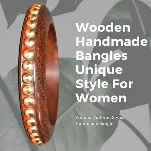 سوار Banglehandmade الخشبي الطبيعي المصنوع يدويًا خمر سوار خشبي طبيعية بسيطة للنساء المجوهرات. in Kuwait