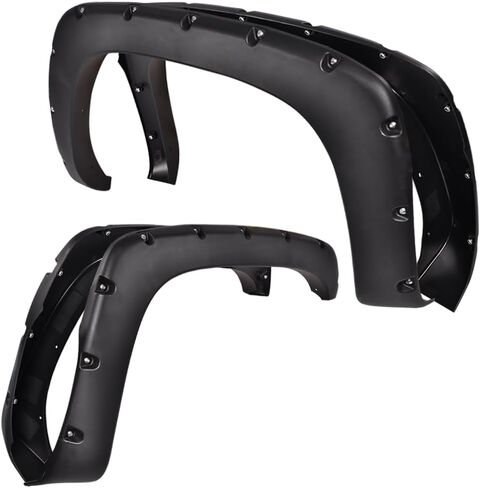 مشاعل Allgood Fender ، مجموعة مضيئة العجلات 4pcs (الأمامية+الخلفية+اليسار+اليمين) متوافقة مع Chevy Silverado 1500 2007-2013 / 2007-2014 Silverado 2500HD 3500HD 78.7 " / 97.6" (ليس بشكل داكن) in Kuwait