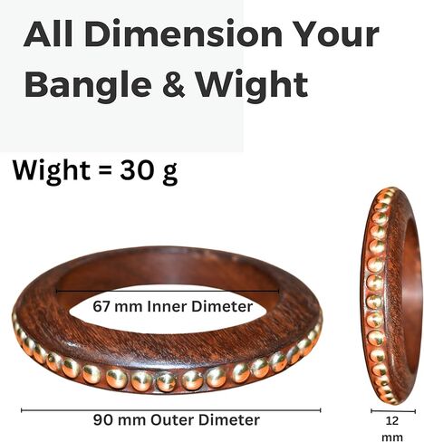 سوار Banglehandmade الخشبي الطبيعي المصنوع يدويًا خمر سوار خشبي طبيعية بسيطة للنساء المجوهرات. in Kuwait