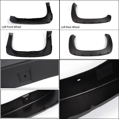 مشاعل Allgood Fender ، مجموعة مضيئة العجلات 4pcs (الأمامية+الخلفية+اليسار+اليمين) متوافقة مع Chevy Silverado 1500 2007-2013 / 2007-2014 Silverado 2500HD 3500HD 78.7 " / 97.6" (ليس بشكل داكن) in Kuwait