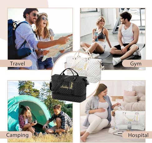 4 PCS MR و MRS Duffel Bag مجموعة 2 أكياس صالة ألعاب رياضية في شهر العسل مع مقصورة أحذية وعلامتين للأمتعة لزفاف الزفاف هدية شهر العسل in Saudi Arabia