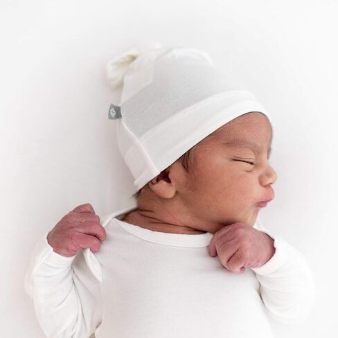 KYTE BABY Unisex Bamboo Rayon Baby Beanie Soft Knotted Cap, 0-3 Months, Navy in Kuwait