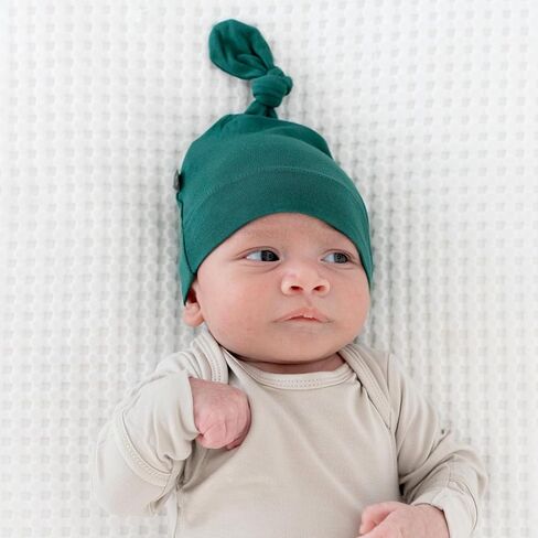 KYTE BABY Unisex Bamboo Rayon Baby Beanie Soft Knotted Cap, 0-3 Months, Navy in Kuwait