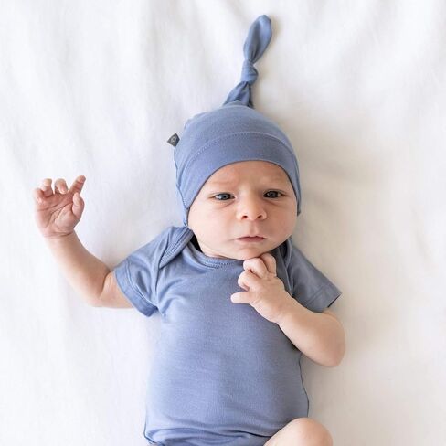 KYTE BABY Unisex Bamboo Rayon Baby Beanie Soft Knotted Cap, 0-3 Months, Navy in Kuwait
