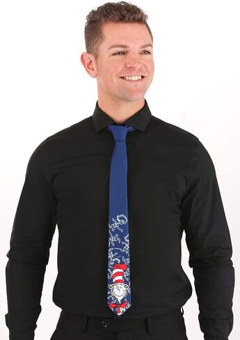 The Cat in the Hat Costume Character Necktie For Adults & Teens in Saudi Arabia