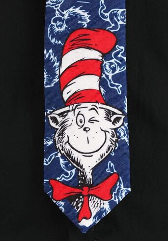The Cat in the Hat Costume Character Necktie For Adults & Teens in Saudi Arabia