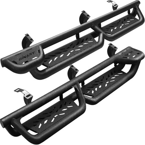 BINARY STAR Running Boards Compatible with 2005-2023 Toyota Tacoma Double Cab/Crew Cab. Off-Road Side Steps, Two-Stair Step Bars, Black Rock Sliders, 6 Inch Nerf Bars for Truck, Three Steps. in Saudi Arabia