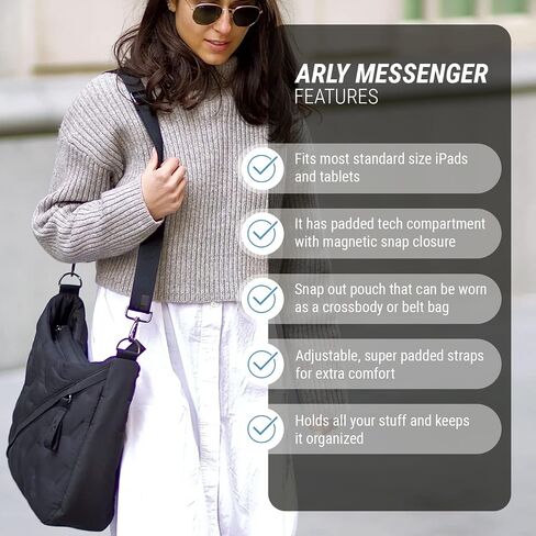 Arly Messenger Crossbody Bag Black in Saudi Arabia