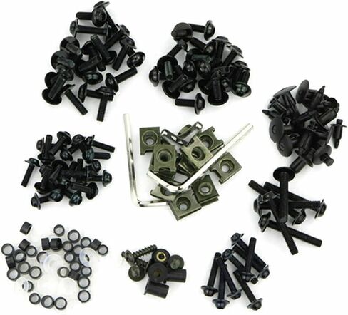 Bodywork Kits Motorcycle Accessories 200x Fairing Body Bolts Kit Screws Clip for Yamaha FZR1000 FZR 1000 1987-1995 1994 1993 1992 1991 1990 1989 1988 Parts (Color : Blue) in Saudi Arabia