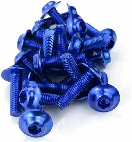 Bodywork Kits Motorcycle Accessories 200x Fairing Body Bolts Kit Screws Clip for Yamaha FZR1000 FZR 1000 1987-1995 1994 1993 1992 1991 1990 1989 1988 Parts (Color : Blue) in Saudi Arabia