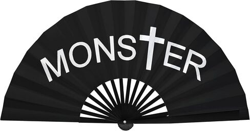 تعبير Tees Little Monster Garge Clack Clack Fan - مروحة Diva Pop Diva قابلة للطي ، مثالية للمهرجانات والهتاف - Born This Way Mayhem Style in Saudi Arabia