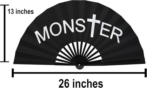 تعبير Tees Little Monster Garge Clack Clack Fan - مروحة Diva Pop Diva قابلة للطي ، مثالية للمهرجانات والهتاف - Born This Way Mayhem Style in Saudi Arabia