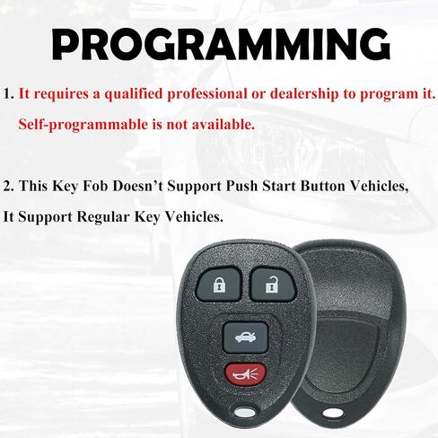 SUPALAND Key Fob استبدال يناسب Chevy Impala 2006 2007 2008 2009 2010 2011 2012 2013 2014 2015 2016 Monte Carlo Equinox Buick Lucerne Cadillac DTS دخول بدون مفتاح التحكم عن بعد OUC60221 OUC60270 in Kuwait