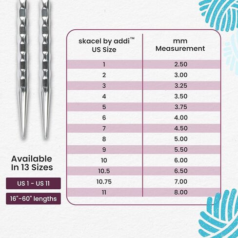 إبر الحياكة الدائرية Addi Rocket2 [مربعة] - 24 بوصة، US 1 (2.50 مم) in Kuwait