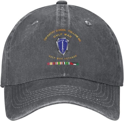 Infantry School ' Follow Me - Gulf War Veteran Stylish Carbon-Colored Water-Resistant Denim Cowboy Hat Outdoor Adventures All Seasons2 in Saudi Arabia