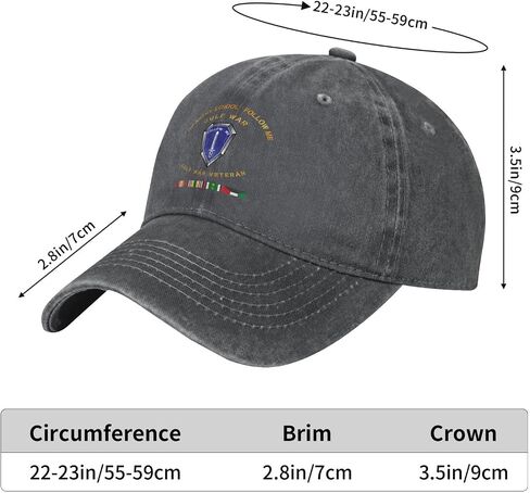 Infantry School ' Follow Me - Gulf War Veteran Stylish Carbon-Colored Water-Resistant Denim Cowboy Hat Outdoor Adventures All Seasons2 in Saudi Arabia