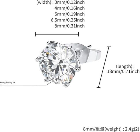 14K الذهب الصلب على S925 Silver 0.1-2 قيراط Diamond VVS1 أقراط ، وأقراط الأزهار الأنيقة الستة شريحة ، والمجوهرات الكلاسيكية لها in Saudi Arabia