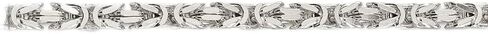 Diamond2Deal Sterling Silver 4.25mm Byzantine Stain Necklace in Kuwait