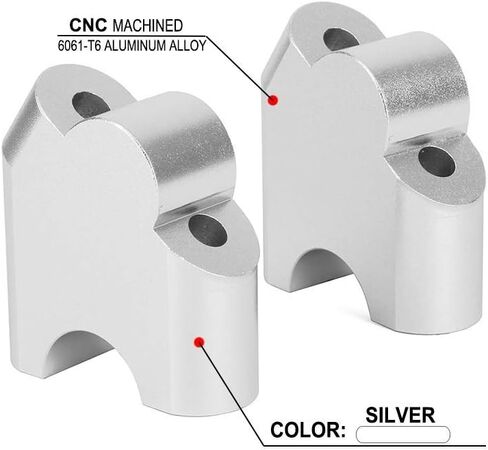 Motorcycle Handlebar Risers Clamp Bar Risers For CRF1000L Africa Twin ABS/DCT 2016 2017 (SILVER) in Saudi Arabia