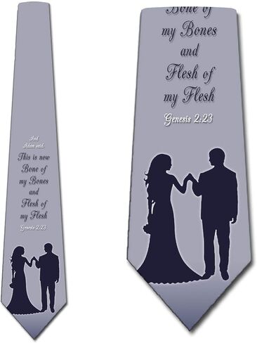 Three Rooker Religious Ties Mens Wedding Necktie Genesis Bible Verse Tie in Saudi Arabia