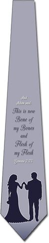 Three Rooker Religious Ties Mens Wedding Necktie Genesis Bible Verse Tie in Saudi Arabia