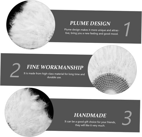 GLEAVI Handheld Wedding Fan Unique Plume Design Bridal Dance Fan for Stage Performance Elegant Accessory for Women for Weddings and Special Events in Saudi Arabia