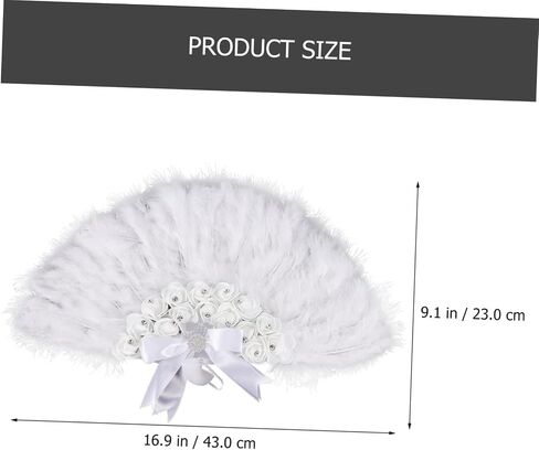 GLEAVI Wedding Bride Fan Decorative Handmade Plume Design Fan for Festivals and Parties for Photography Props and Summer Cooling in Saudi Arabia