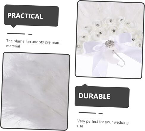 GLEAVI Wedding Bride Fan Decorative Handmade Plume Design Fan for Festivals and Parties for Photography Props and Summer Cooling in Saudi Arabia