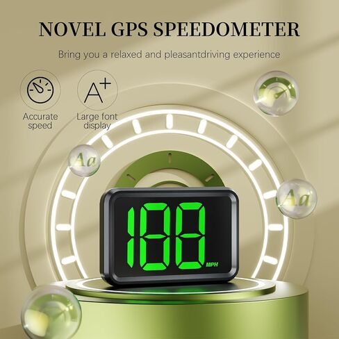 GPS Digital Speed Meter with MPH, Car Head Up Display for All Cars, USB Cable Plug & Play (X1-Green-New) in Kuwait